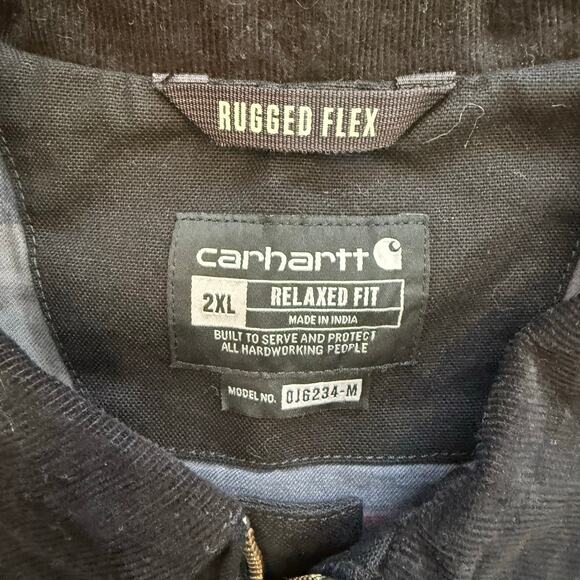 Carhartt Jacket Mens 3XL Black Rugged Flex Duck Detroit OJ6234-M Relaxed Fit NWT - Picture 9 of 12